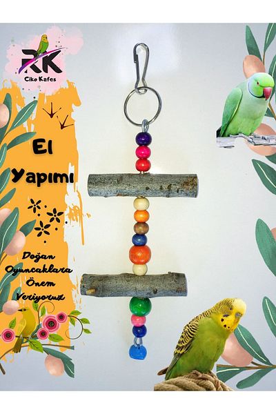Ciko Kafes Beaded Parrot Bird Toy