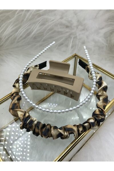 modernist Cream 3 Piece Crown and Buckle Set