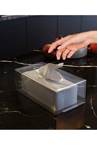 Store Clear Peçete Organizeri Pleksi Akrilik Boncuklu