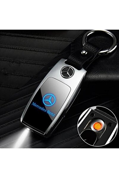 Techmarketi Çakmak Mercedes Araba Anahtarı Görünümlü Fenerli Çak