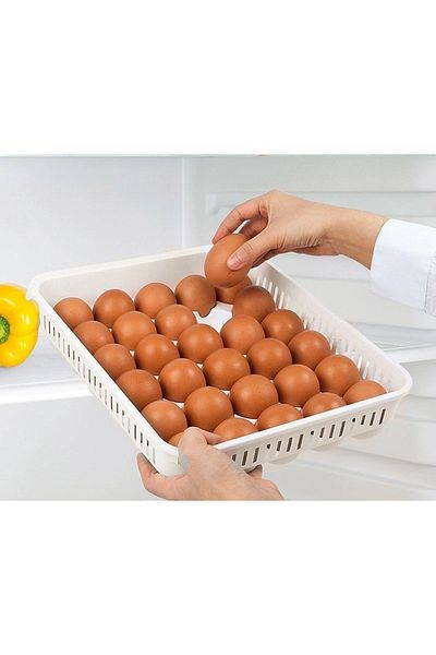 almital mobilya aksesuarları furniture accessories 30 Pieces of 1 Egg Storage Container - Sterile Egg Holder and Organizer with Lid
