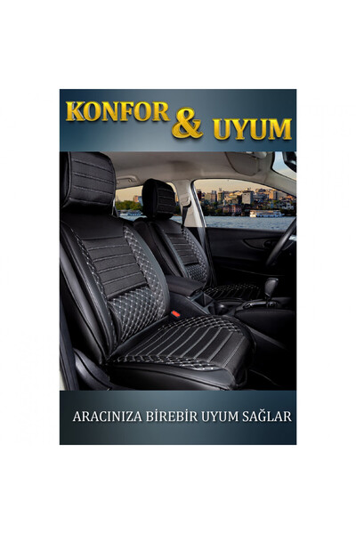 kepmorpho أوبل كورسا F غطاء مقعد سيارة جلدي فاخر طقم أمامي وخلفي سلسلة ياقوت ...