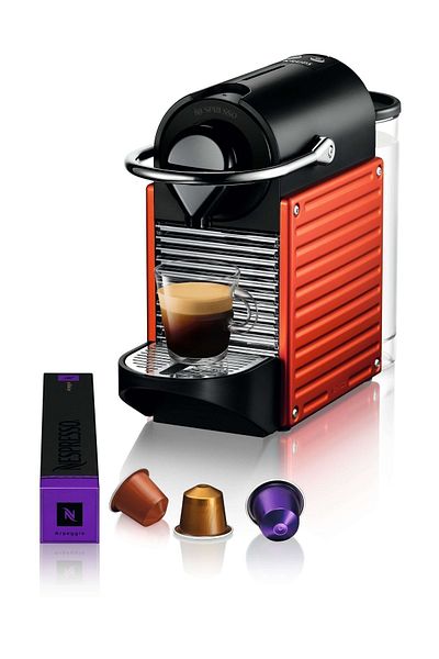 Nespresso ماكينة صنع القهوة بالكبسولات C61 Red Pixie، باللون الأحمر