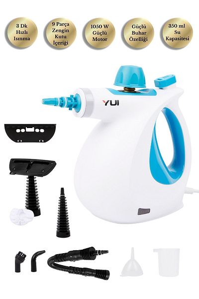 Yui Nv602 Mini Steam Cleaner - 9 Pieces Steam Cleaning Machine