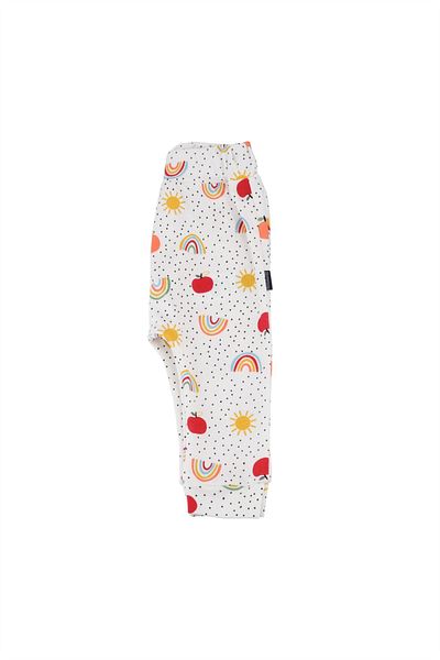 Miniworld Hello Rainbow Printed Bottom White
