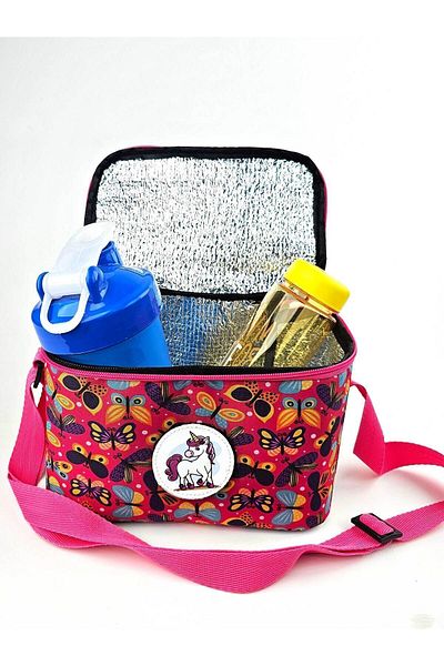 Woys Bags Flower Patterned Kindergarten and Primary School Lunchbox