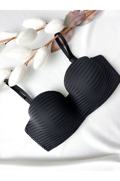 La Noche Lingerie حمالة صدر لوتس سوداء بدون حمالات