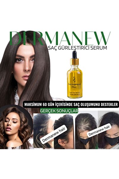 dermanew hair Dermanewhair Kadınlara Özel Saç Gürleştirici Losyon / 1 Losyon Roller / 1x50ml