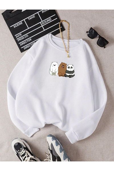 BENROMA Hanorac unisex pentru copii cu imprimeu drăguț - decolteu