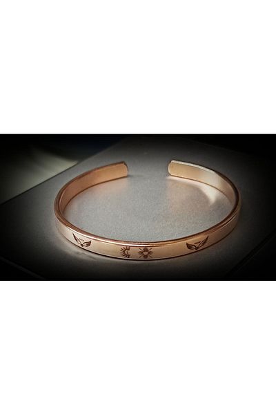 DA Cooper Design Cooper Design Da - 6 mm Copper Bracelet - Sun, Moon and Angel Symbol
