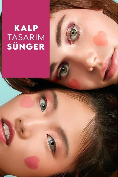 MUJGAN Heart Detailed Sponge Liquid Blush No:1