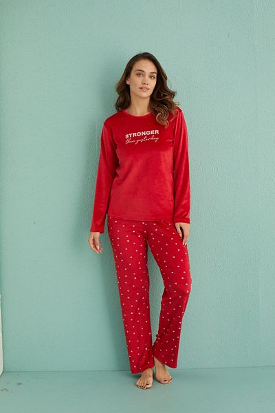 Mihra Stil Mihra 13309-3 Velvet Winter Pajama Set