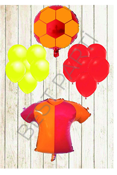 BEST PARTİ DOĞUM GÜNÜ PARTİ SÜSLERİ Yellow Red Fan Balloon Set