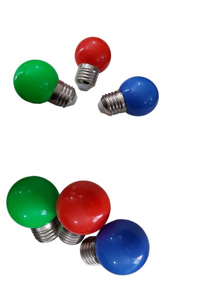 ÇEÇEN HOME (3 Pcs) Mini Led Night Light 1 W E27 Red, Blue, Green 69.5 X 45mm