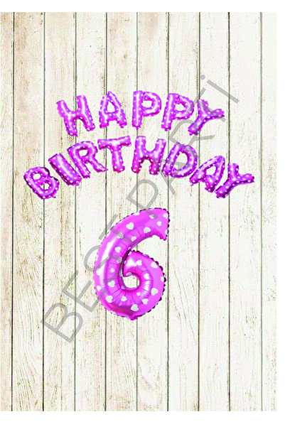 BEST PARTİ DOĞUM GÜNÜ PARTİ SÜSLERİ Happy Birthday and Number Foil Balloon Se...