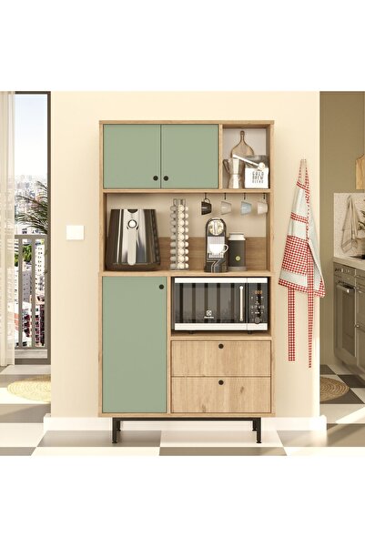 Robin Home Lounge Kahve Köşesi Çok Amaçlı Dolap Mutfak Dolabı Sepet-Ihlamur Y...