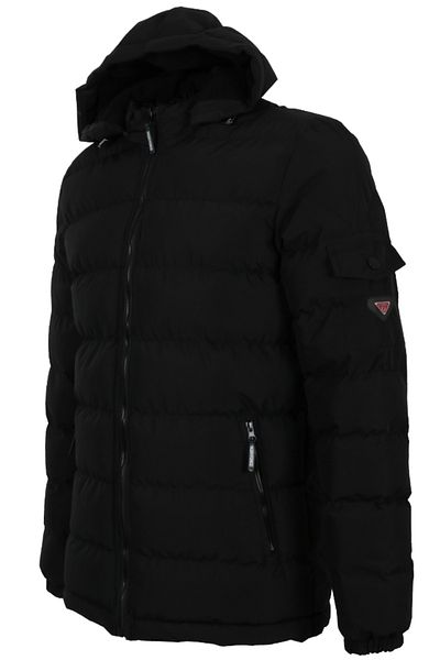 Modarar Μαύρο Slim Fit Puffer Ανδρικό Παλτό - RAR01233
