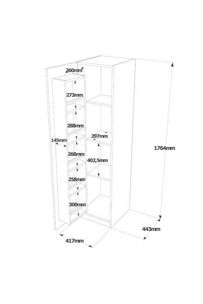 Robin Home Çok Amaçlı Dolap Mutfak Dolabı Beyaz