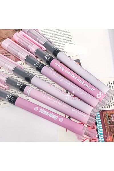 Kawaii قلم طيار جل قطن وردي قطعة واحدة