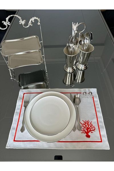 LİNDA MİA Mercan Placemat 6 Pieces