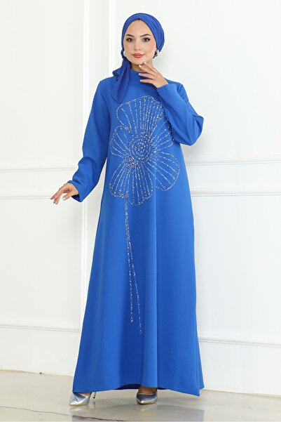 Bestenur Індиго Зерал Камінь Оброблений Вечірня Сукня 1200