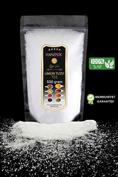 Hanzade Bitkisel Limon Tuzu Toz 500 Gr