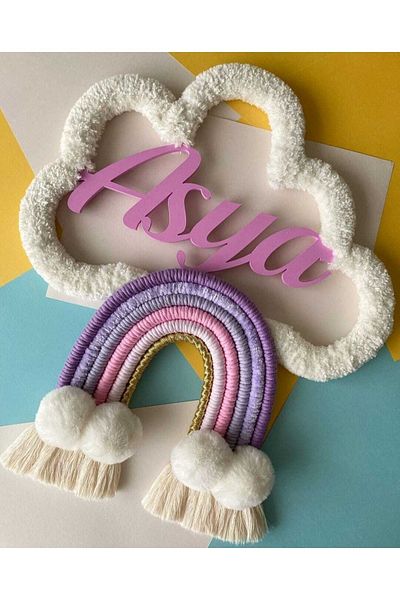 FN Macrame Cloud Baby Door Ornament