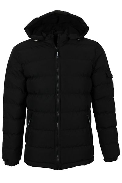 Modarar Μαύρο Slim Fit Puffer Ανδρικό Παλτό - RAR01233