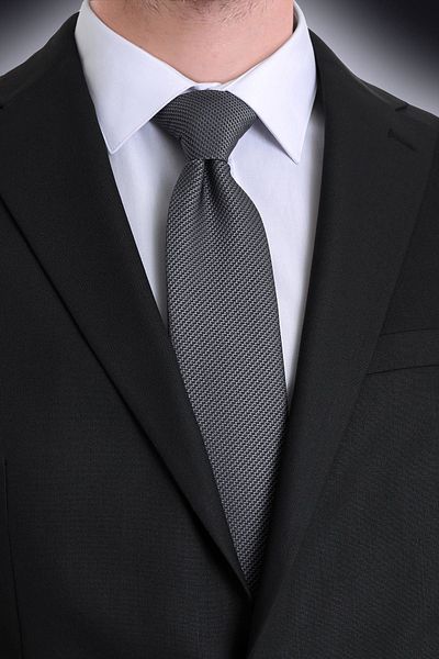 Hatemoğlu Gray Plain Tie