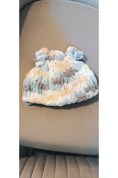 Moda Biçer Plush Knitted Bear Beret Rainbow Fashion Mower