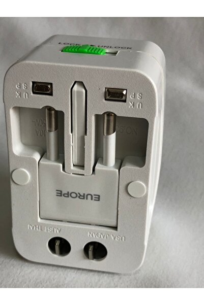 Axe Tools Yurt Dışı Seyahatler İçin Universal Priz Adaptörü – Amerika ve Avru...