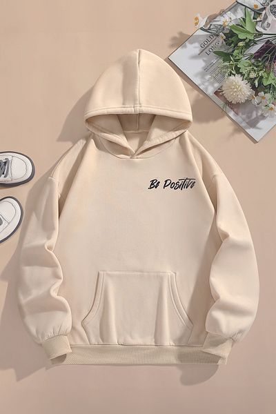 MYADA Be Happy Panda Patterned Trend Premium Παιδικό φούτερ με κουκούλα 22524