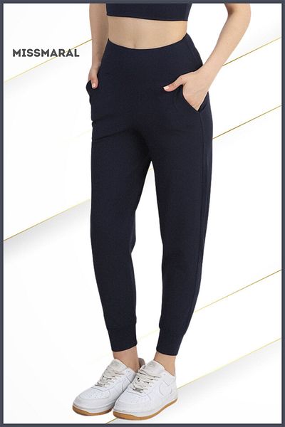 missmaral Κολάν Navy Blue ψηλόμεσο Jogger Άνετη εφαρμογή με διπλή πλαϊνή τσέπη Sports Look Trend Jogger 106103