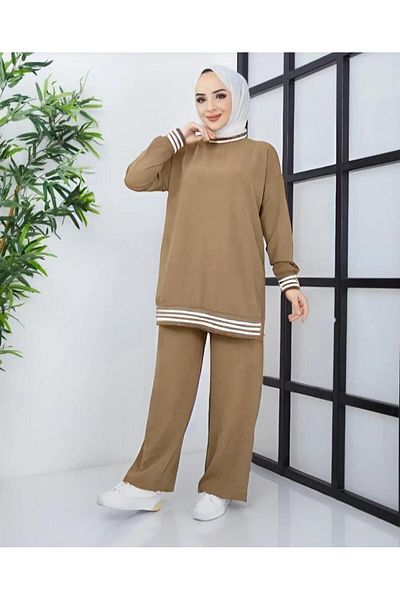 ECK MODA Linen Fabric Top and Bottom Set - Women