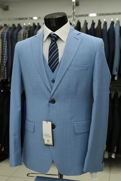 MASSARO Slim Fit Men's Suit with Vest