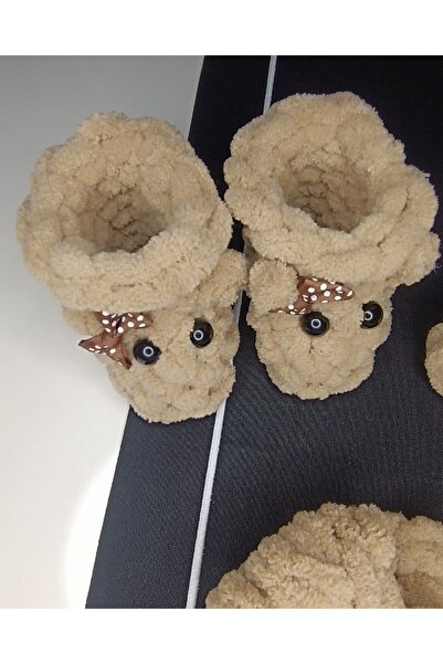 Moda Biçer Yumuşacık El Örgüsü Antialerjenik Bebek Battaniye&Patik&Yelek&Bere Seti