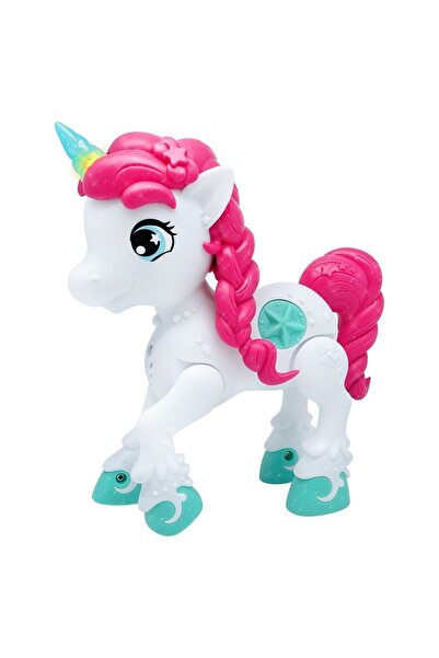 Evrensel Oyuncak Sesli Işıklı Küçük Unicorn Beyaz