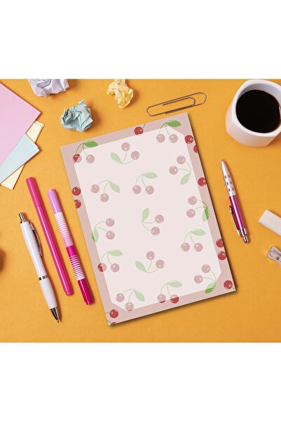 Pine Note Cherry Pattern Planner/To Do List/Notebook/Notepad/Memopad A5