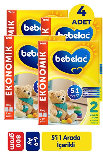 Bebelac 2 Devam Sütü 6 Ay+ 800 gr 4 Adet