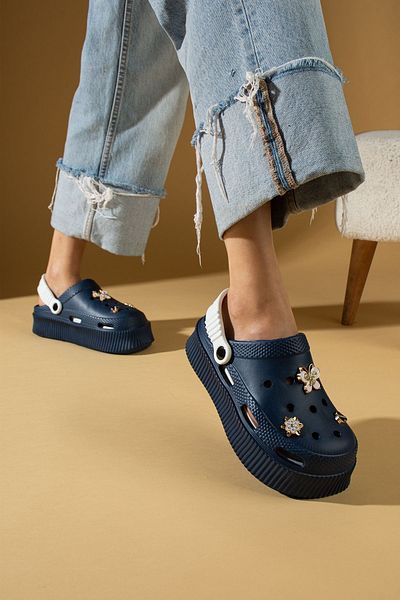 Pembe Potin Γυναικεία Navy Blue Eva Sea Beach Chef Doctor Nurse Hospital Comfort άνετα σανδάλια παντόφλες
