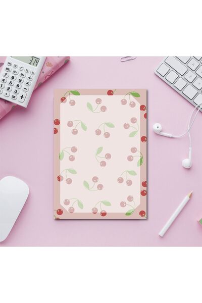 Pine Note Cherry Pattern Planner/To Do List/Notebook/Notepad/Memopad A5