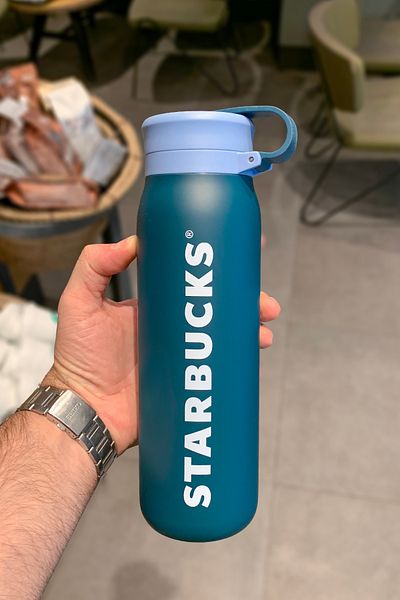 Starbucks ترمس ستانلس ستيل - أزرق داكن - 591 مل