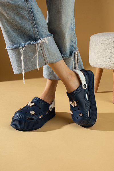 Pembe Potin Γυναικεία Navy Blue Eva Sea Beach Chef Doctor Nurse Hospital Comfort άνετα σανδάλια παντόφλες
