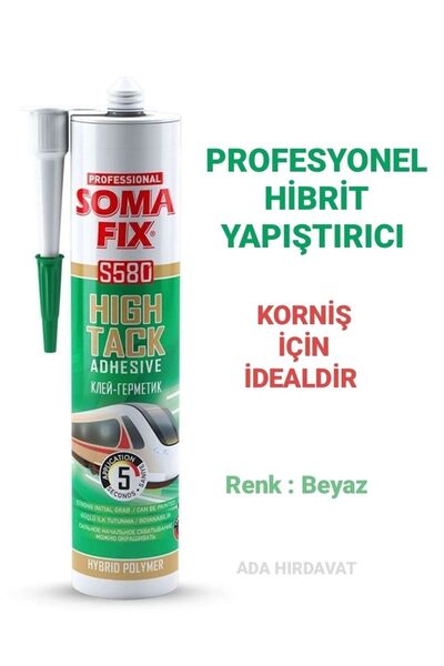 Somafix S580 Hıght Tack Profosyonel Hibrit Yapıştırıcı Beyaz - Süper Güçlü Ya...