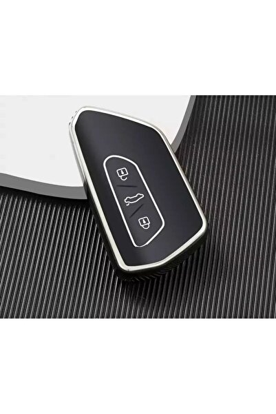 emii auto spare parts غطاء مفتاح أسود/فضي لمقعد فولكس فاجن سكودا كوبرا