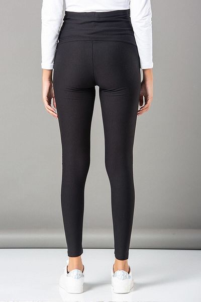 bonbonetti chocolate baby&kids Black Maternity Leggings - Adjustable Waist Design