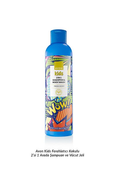 AVON Kids Wow 2 in 1 - 200 ml Hair and Body Children's Shampoo