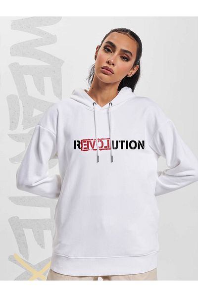 WEARTEX Revolution Printed Unisex Hooded Sweatshirt