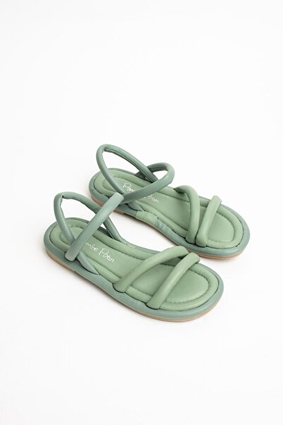 Pembe Potin Women's Aquagreen Strappy Comfortable Daily Stylish Sandals