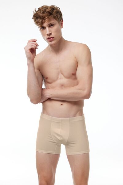 Malabadi Invisible Boxer Ανδρικό Χρώμα Δέρματος 3 Πακέτο Lycra Modal Εσωτερικό Μη Εμφανές Boxer Mb58
